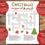Christmas Crossword Puzzle Game Printable For Kids And Adults With Regard To Christmas Crossword For Teens