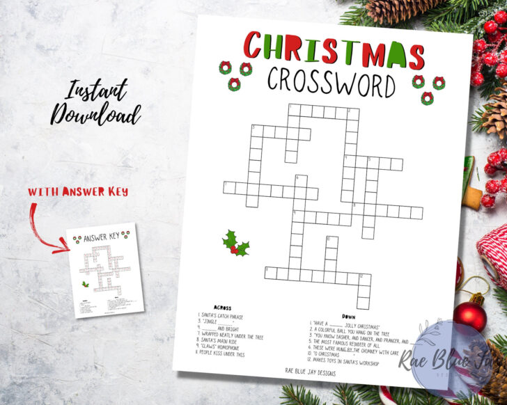 Merry Christmas Complete the Crossword Below