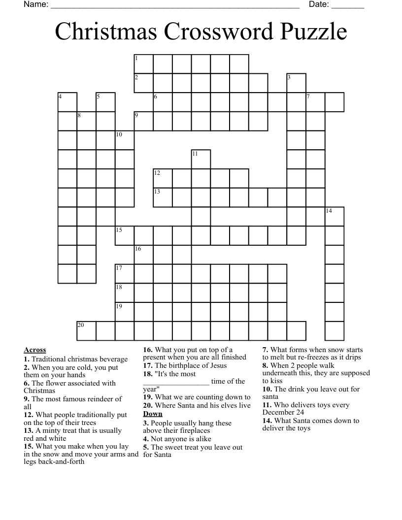 christmas crossword puzzle wordmint for free christmas crosswords printable Christmas Crossword Puzzle - Wordmint for Free Christmas Crosswords Printable