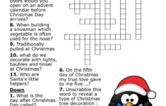 Christmas Crossword Puzzle - Wordmint regarding Common Christmas Gifts Crossword Clue 4 Letters