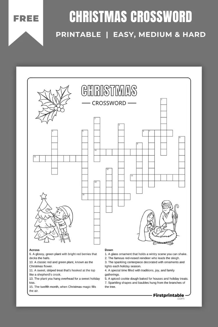 christmas crossword puzzles free pdf printables intended for christmas dinner centerpiece crossword clue Christmas Crossword Puzzles | Free Pdf Printables intended for Christmas Dinner Centerpiece Crossword Clue