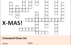 Christmas Crossword | Templates At Allbusinesstemplates throughout Christmas Entertainment Crossword Clue