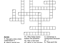 Christmas Crossword - Wordmint for Kiss Under This Christmas Decoration Crossword Clue