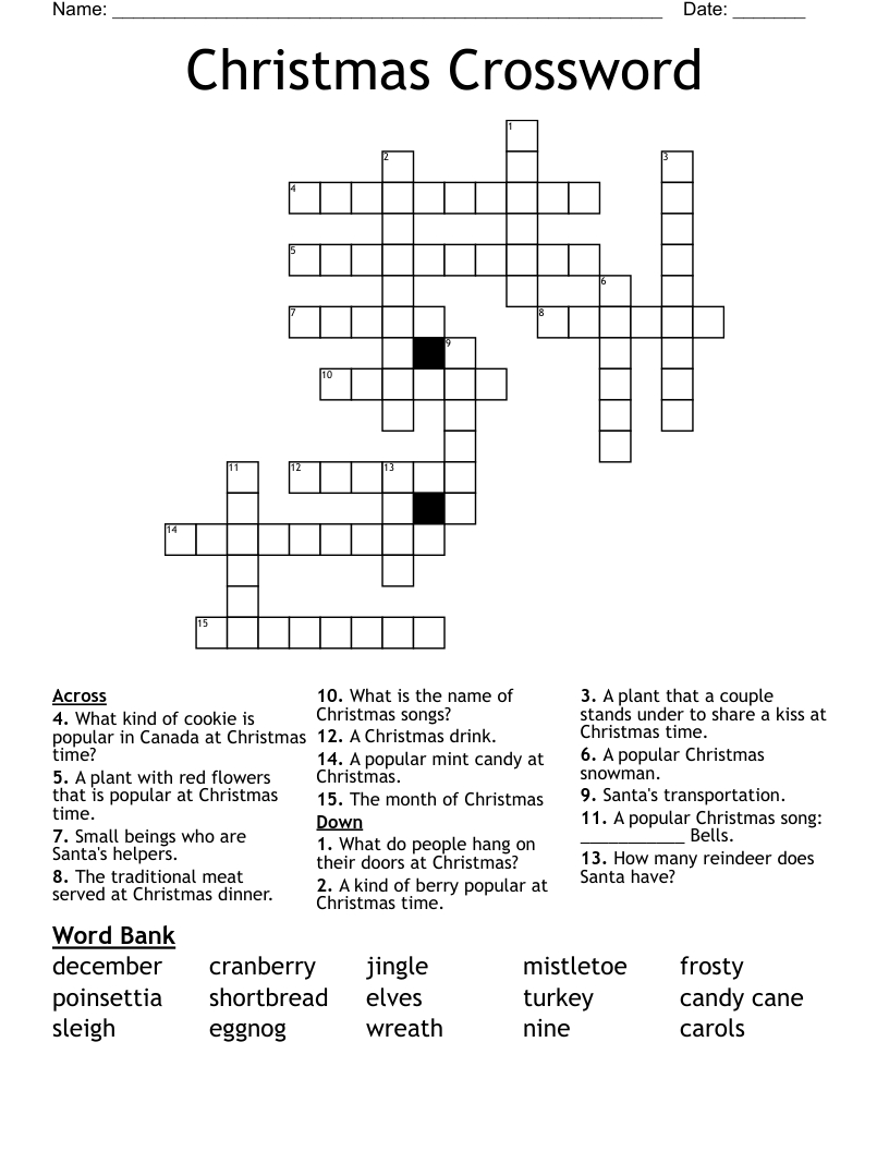 christmas crossword wordmint in common christmas gifts crossword clue 4 letters Christmas Crossword - Wordmint in Common Christmas Gifts Crossword Clue 4 Letters