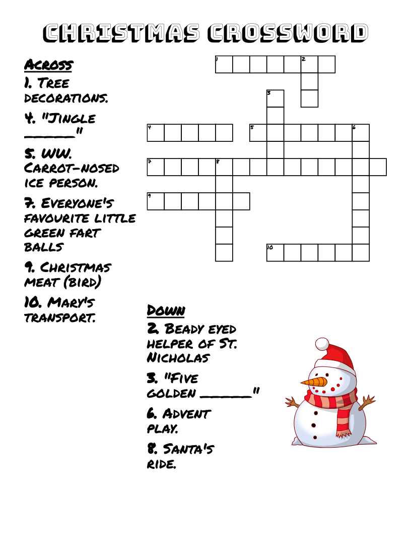 christmas crossword wordmint inside christmas saint crossword clue Christmas Crossword - Wordmint inside Christmas Saint Crossword Clue