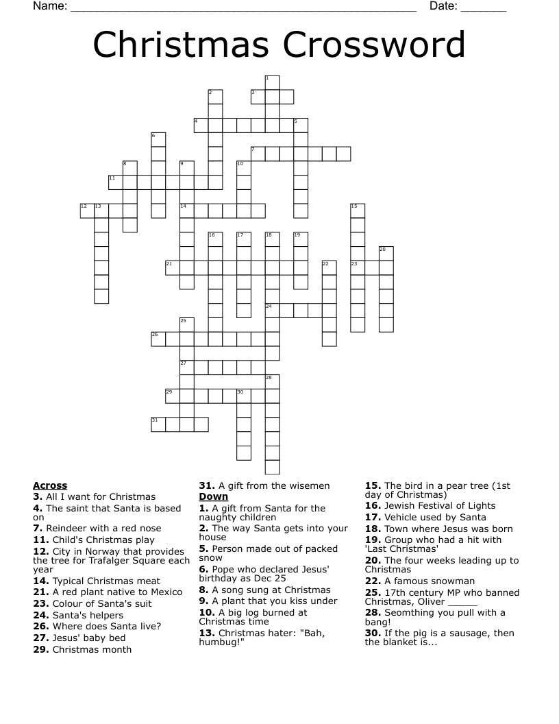 christmas crossword wordmint pertaining to last christmas group crossword Christmas Crossword - Wordmint pertaining to Last Christmas Group Crossword