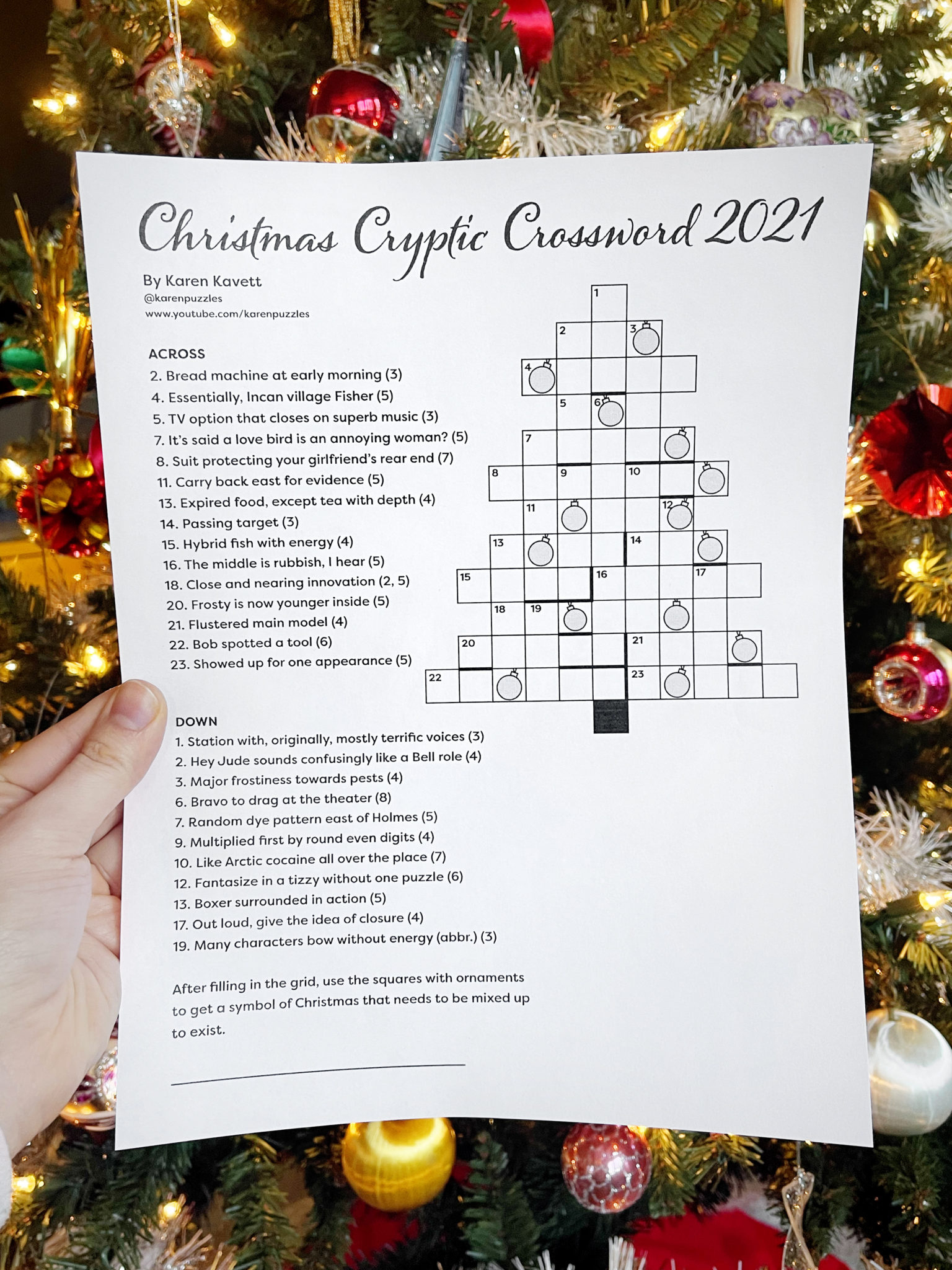 christmas cryptic crossword 2021 karen kavett inside some christmas decorations crossword clue Christmas Cryptic Crossword 2021 - Karen Kavett inside Some Christmas Decorations Crossword Clue