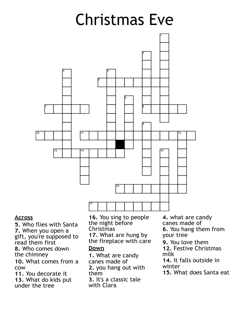 christmas eve crossword wordmint in it falls on the eve of christmas eve crossword Christmas Eve Crossword - Wordmint in It Falls on the Eve of Christmas Eve Crossword