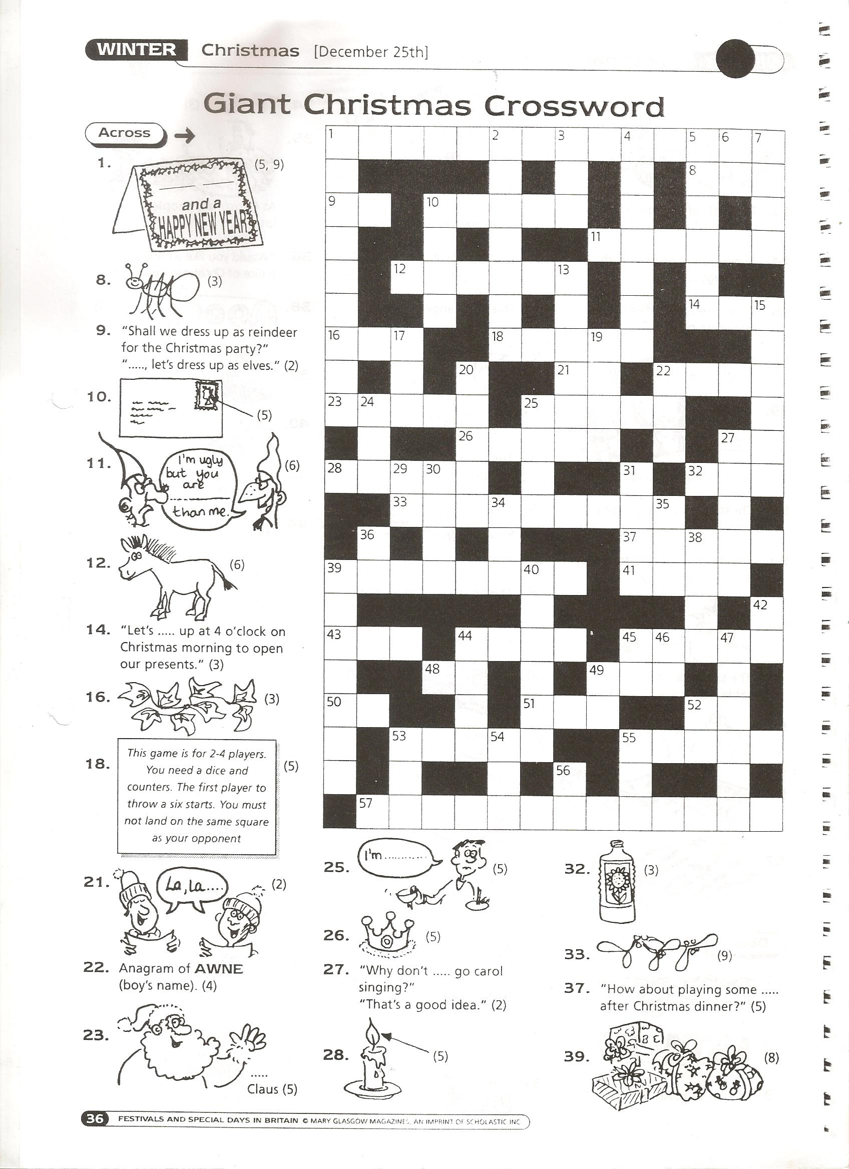 Christmas Extratask | Klub Anglofana for The Giant Christmas Crossword