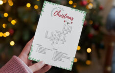 Christmas Games Printable Bundle, Family Activities, Holiday Party inside Like a Fully Decked Christmas Tree Crossword Clue