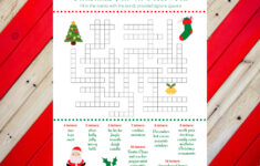 Christmas Holiday Fill In Crossword Puzzle Worksheet Digital throughout Crossword Puzzle Christmas