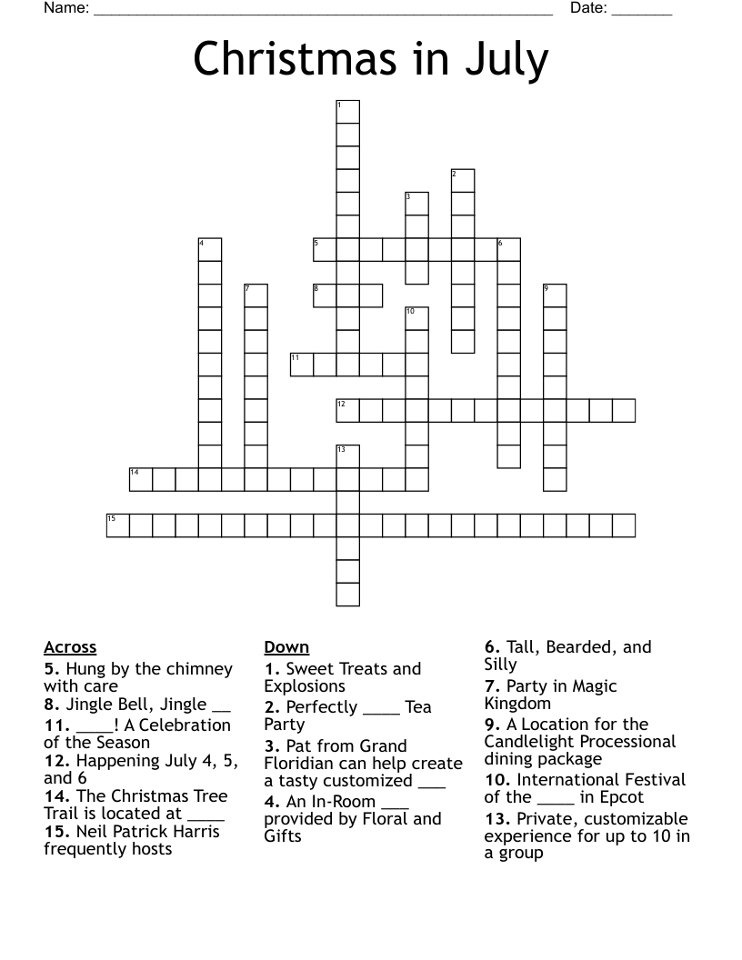 christmas in july crossword wordmint intended for christmas in july crossword Christmas In July Crossword - Wordmint intended for Christmas In July Crossword