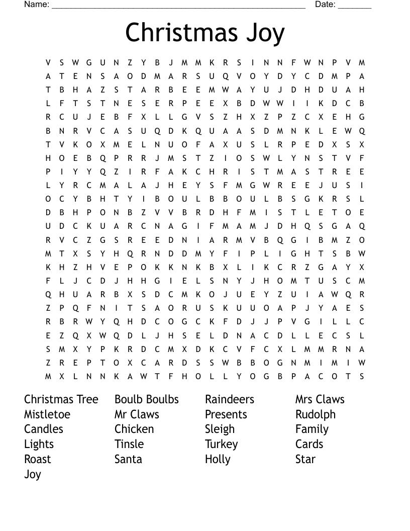 christmas joy word search wordmint with regard to christmas joy crossword puzzle Christmas Joy Word Search - Wordmint with regard to Christmas Joy Crossword Puzzle