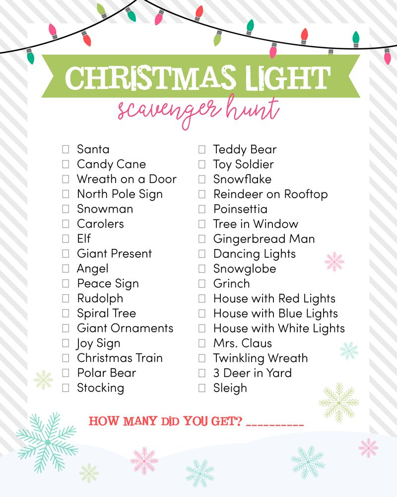 christmas light scavenger hunt pertaining to bulbs in many christmas lights crossword Christmas Light Scavenger Hunt pertaining to Bulbs in Many Christmas Lights Crossword