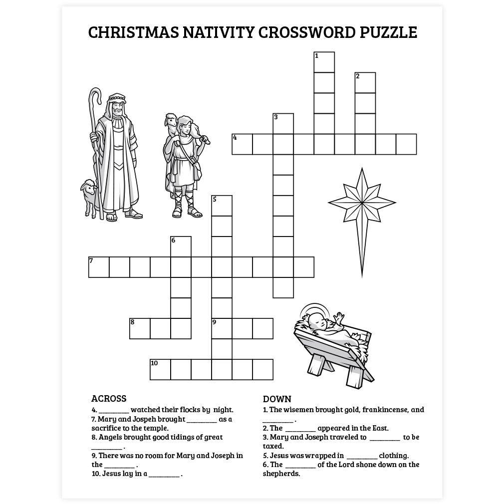christmas nativity crossword puzzle printable within christian christmas crossword printable Christmas Nativity Crossword Puzzle - Printable within Christian Christmas Crossword Printable
