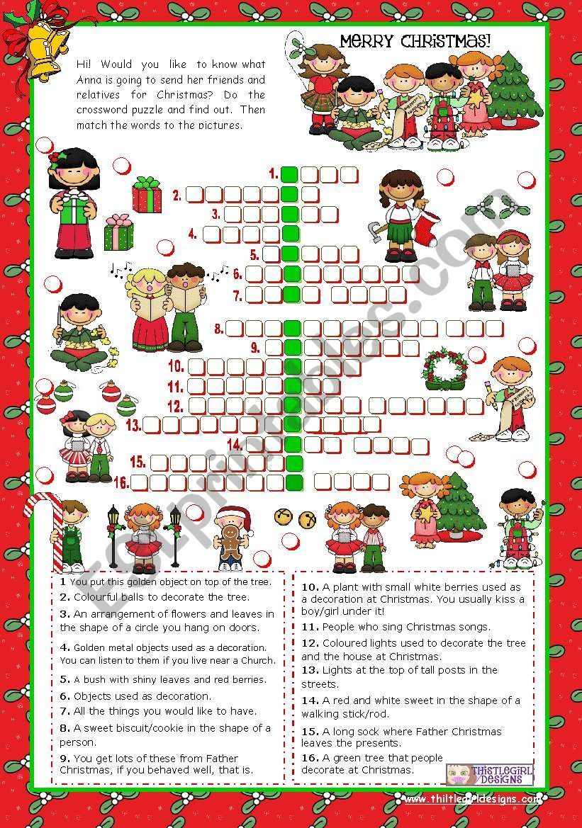 christmas set 3 crossword puzzle esl worksheetmena22 throughout stick on a christmas tree crossword Christmas Set (3) - Crossword Puzzle - Esl Worksheetmena22 throughout Stick on a Christmas Tree Crossword