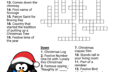 Christmas Song Trivia Crossword - Wordmint inside Christmas Season Song Crossword Clue