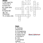 Christmas Song Trivia Crossword   Wordmint With A Holly Jolly Christmas Singer Crossword