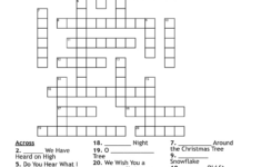 Christmas Songs Crossword - Wordmint throughout Christmas Song Crossword Puzzle