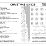 Christmas Songs Trivia Quiz In Christmas Song Crossword