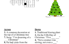 Christmas Spelling Words Crossword – Wordmint for Common Christmas Tree Decoration Crossword