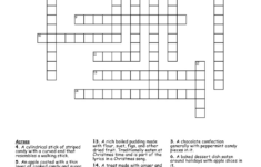 Christmas Sweets Crossword - Wordmint intended for Christmas Pudding Fruit Crossword