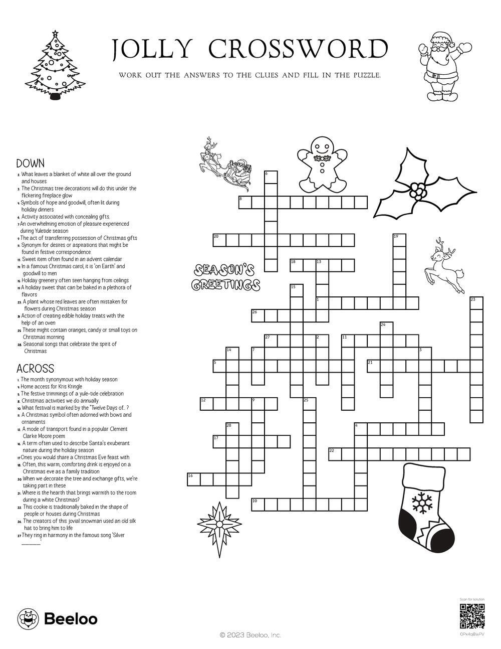 christmas themed crossword puzzles beeloo printable crafts and for he039s up each christmas crossword clue Christmas-Themed Crossword Puzzles • Beeloo Printable Crafts And for He's Up Each Christmas Crossword Clue