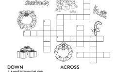 Christmas-Themed Crossword Puzzles • Beeloo Printable Crafts And for White Christmas Wish Crossword