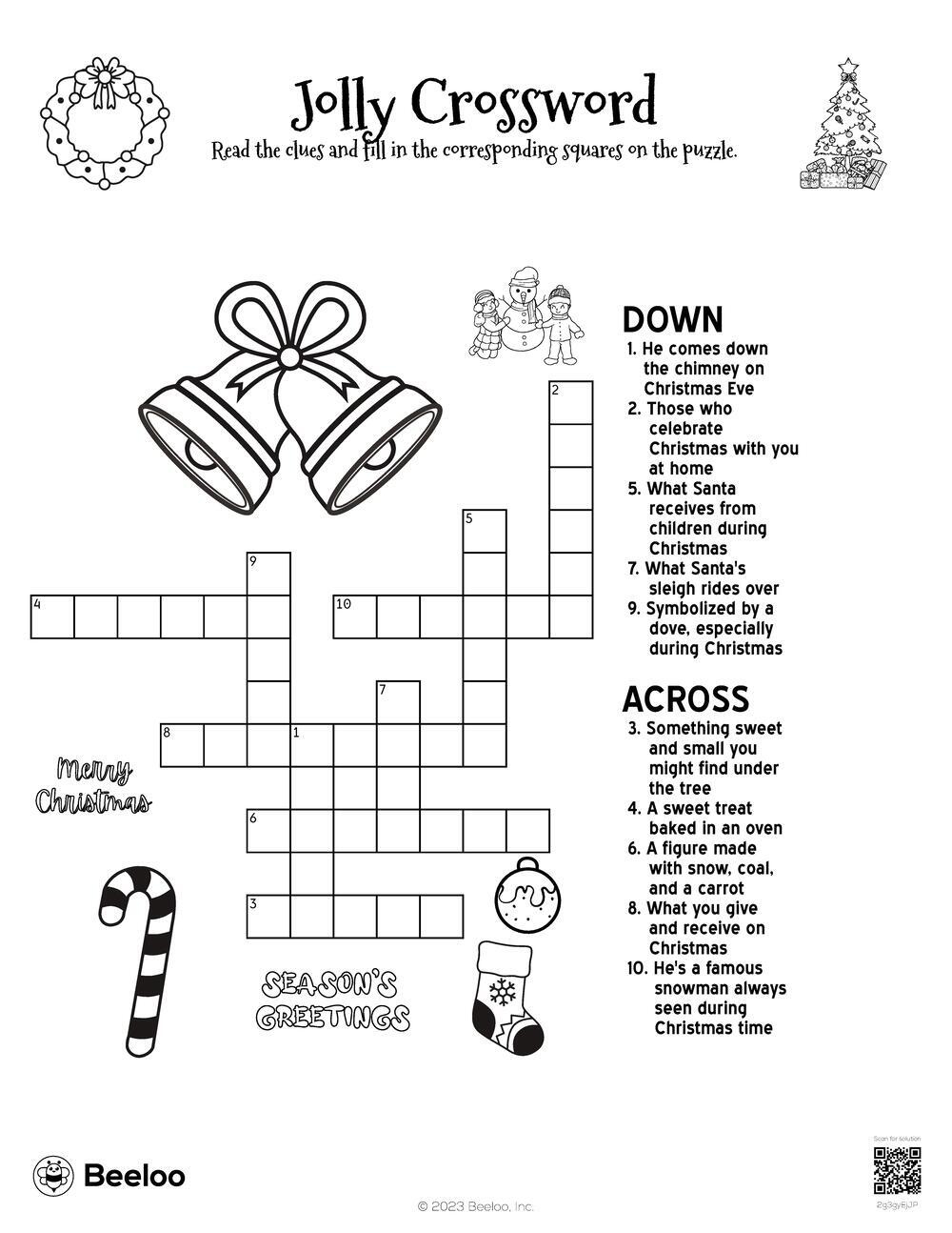 christmas themed crossword puzzles beeloo printable crafts and inside easy christmas crosswords printable Christmas-Themed Crossword Puzzles • Beeloo Printable Crafts And inside Easy Christmas Crosswords Printable