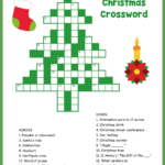 Christmas Tree Crossword With Regard To Words On A Christmas Card Crossword