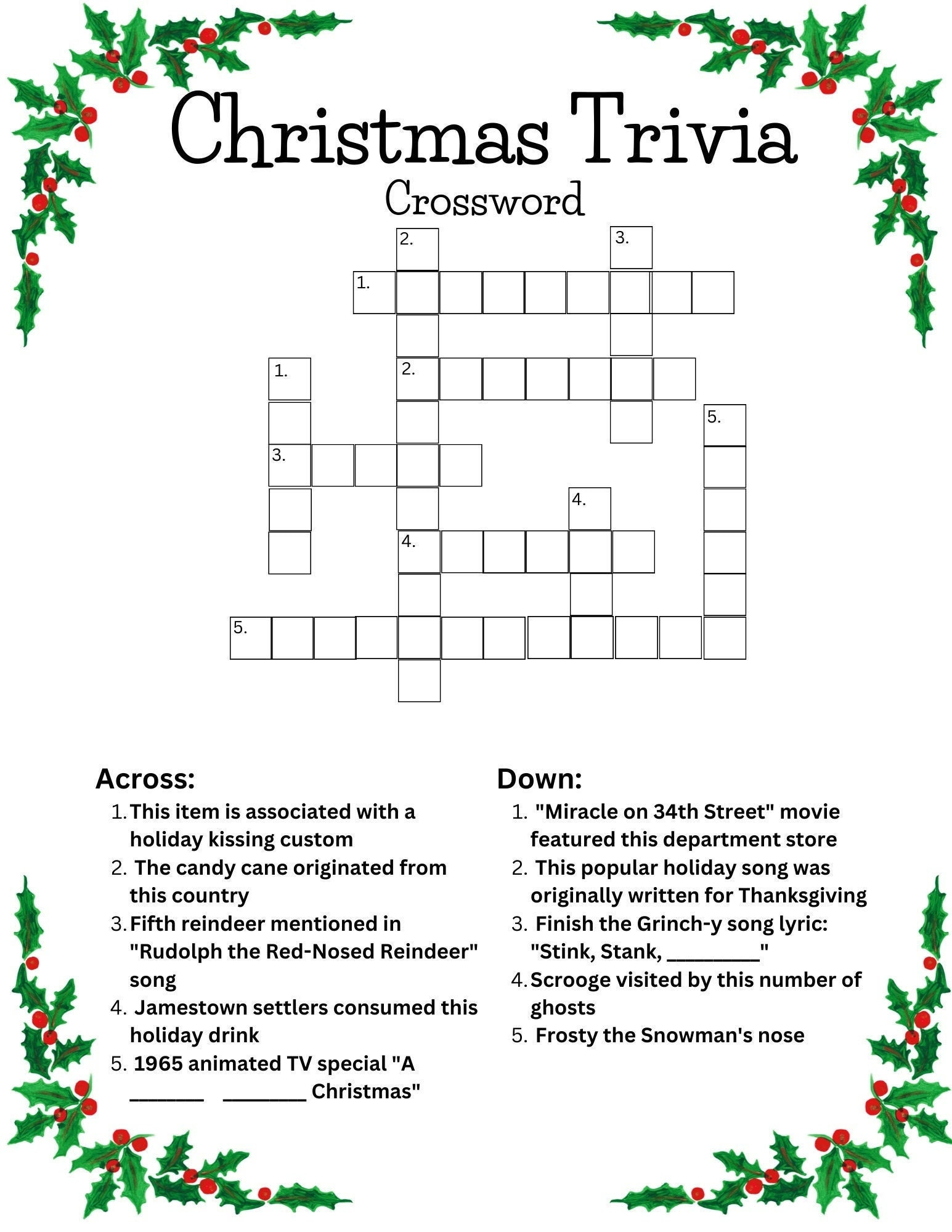 christmas trivia crossword etsy canada inside christmas trivia crossword puzzle Christmas Trivia Crossword - Etsy Canada inside Christmas Trivia Crossword Puzzle