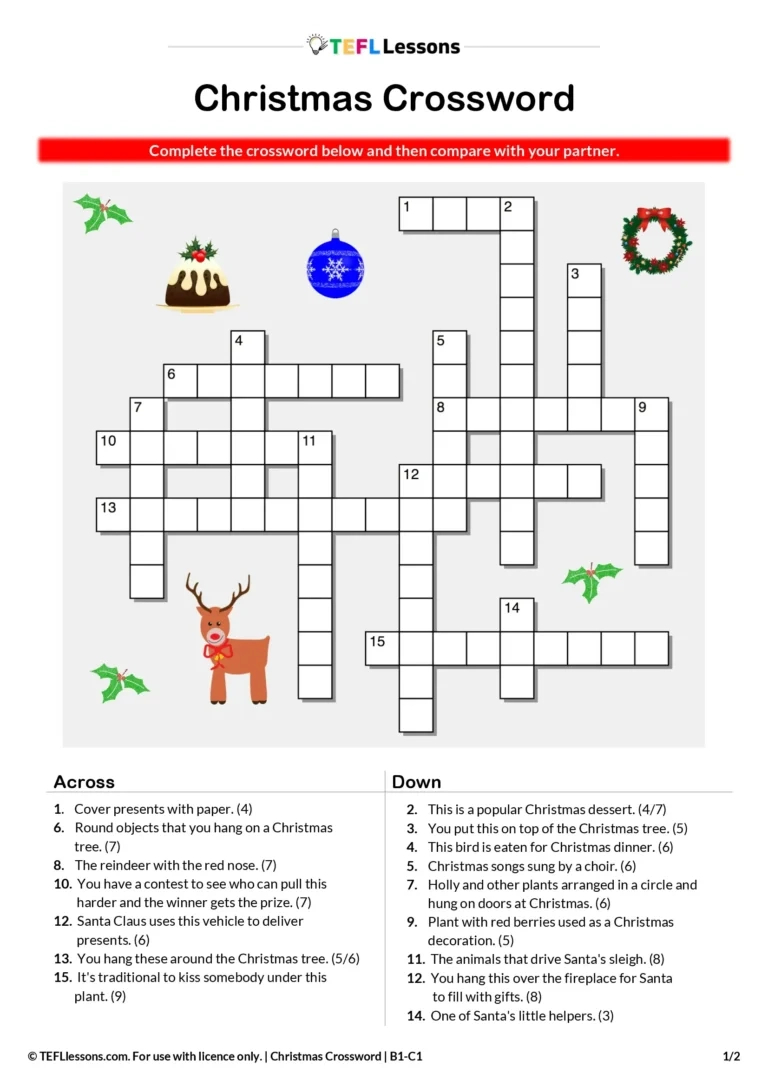 christmas vocabulary crossword esl christmas crossword puzzle within christmas crossword online game Christmas Vocabulary Crossword – Esl Christmas Crossword Puzzle within Christmas Crossword Online Game