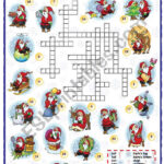 Christmas Vocabulary Crossword   Esl Worksheetmpotb For Christmas Words Crossword Answer Key