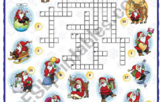 Christmas Vocabulary Crossword - Esl Worksheetmpotb for Christmas Words Crossword Answer Key