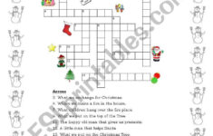 Christmas Vocabulary Crossword - Esl Worksheetpat_Trixa pertaining to Crossword Clue Christmas Travelers
