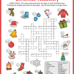 Christmas Vocabulary Image Crossword In Free Online Christmas Crossword Puzzle