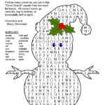 Christmas Word Puzzle, Word Search Printables   Hubpages Pertaining To The Holiday Zone Christmas Crossword