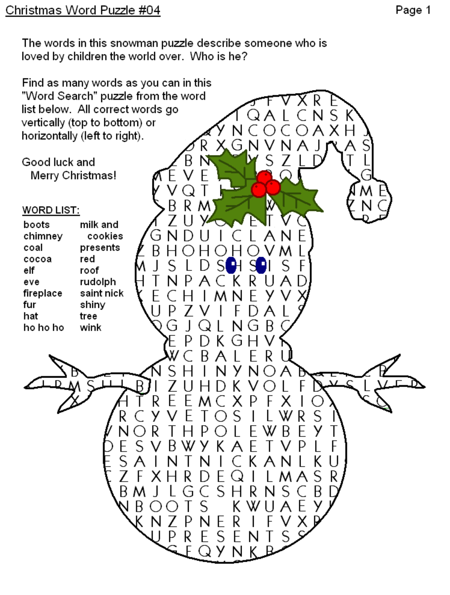 christmas word puzzle word search printables hubpages pertaining to the holiday zone christmas crossword Christmas Word Puzzle, Word Search Printables - Hubpages pertaining to The Holiday Zone Christmas Crossword