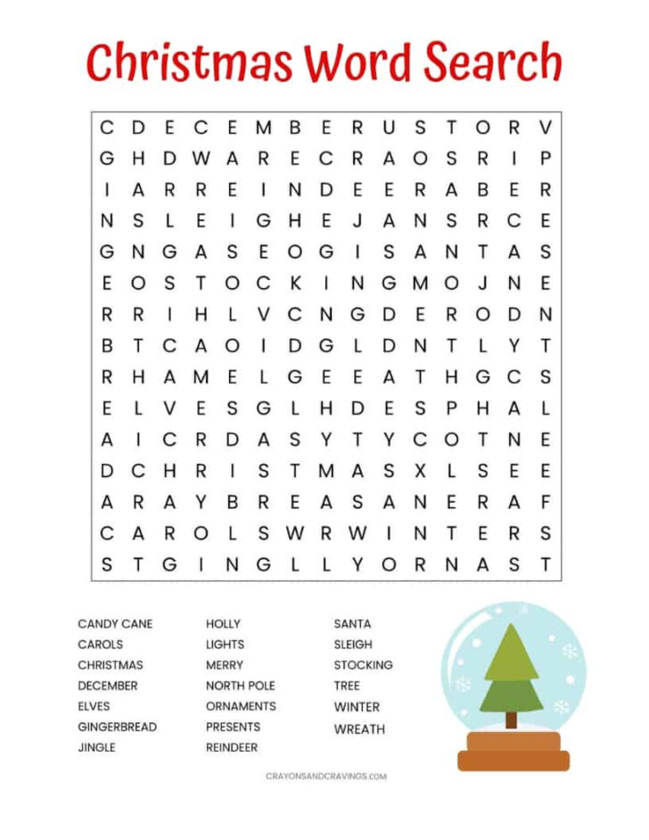 Free Christmas Crosswords For Adults
