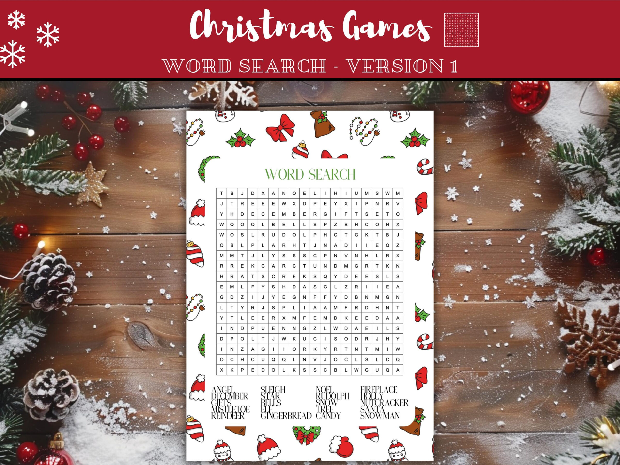 Christmas Word Search Puzzle: Fun Holiday Activity (Digital throughout Santa&amp;amp;#039;s Route on Christmas Eve Crossword Clue