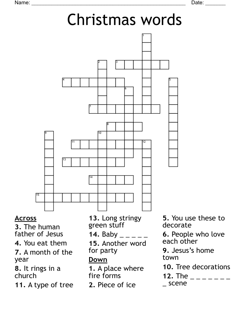 christmas words crossword wordmint intended for christmas words crossword puzzle Christmas Words Crossword - Wordmint intended for Christmas Words Crossword Puzzle