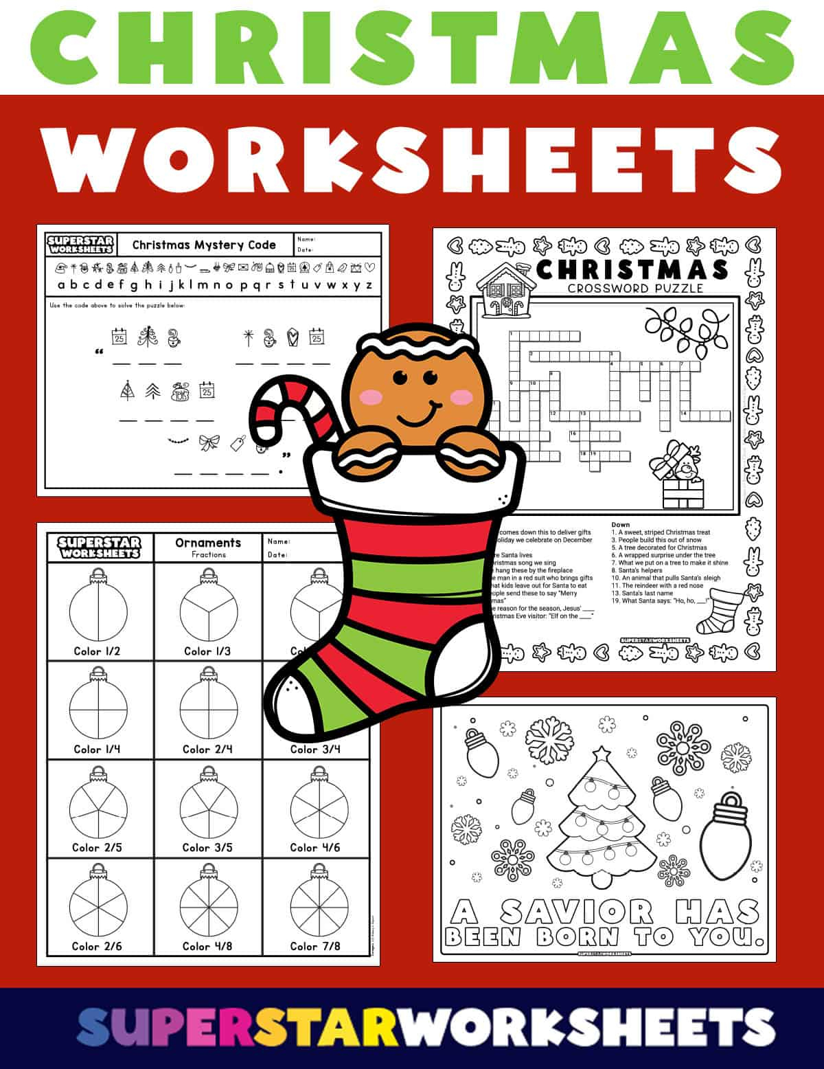 Christmas Worksheets (Free Printables) - Superstar Worksheets within Sweet Treat In A Christmas Poem Crossword Clue