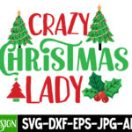 Crazy Christmas Lady T Shirt Design, Crazy Christmas Lady Vector T Inside Yankee Blank Christmas Party Tradition Crossword