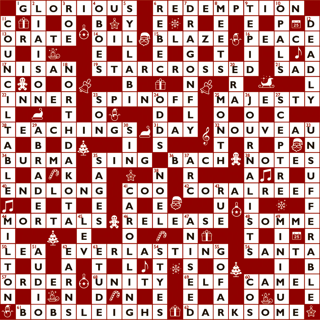 crossword no 1649 intended for christmas nyt crossword Crossword No. 1649 intended for Christmas Nyt Crossword