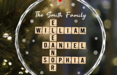 Crossword Ornament Family - Etsy Uk regarding Spherical Christmas Tree Ornament Crossword Clue