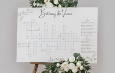 Custom Dry Erase Wedding Crossword – Large Print – Shipped within Christmas Stamp Pair Crossword
