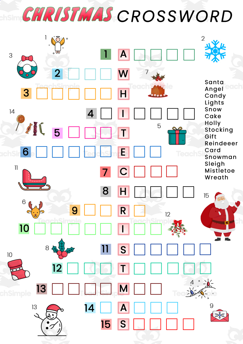 differentiated christmas crossword for esl learnersteach simple in christmas worksheets crossword puzzle Differentiated Christmas Crossword For Esl Learnersteach Simple in Christmas Worksheets Crossword Puzzle