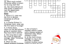 Disney Christmas Crossword - Wordmint within Popular Christmas Night Dessert Crossword