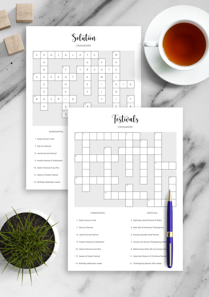Blank Log Christmas Dessert Crossword