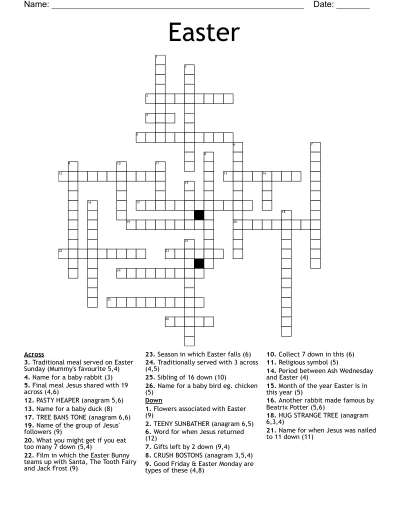 easter crossword wordmint in christmas or easter crossword clue Easter Crossword - Wordmint in Christmas or Easter Crossword Clue